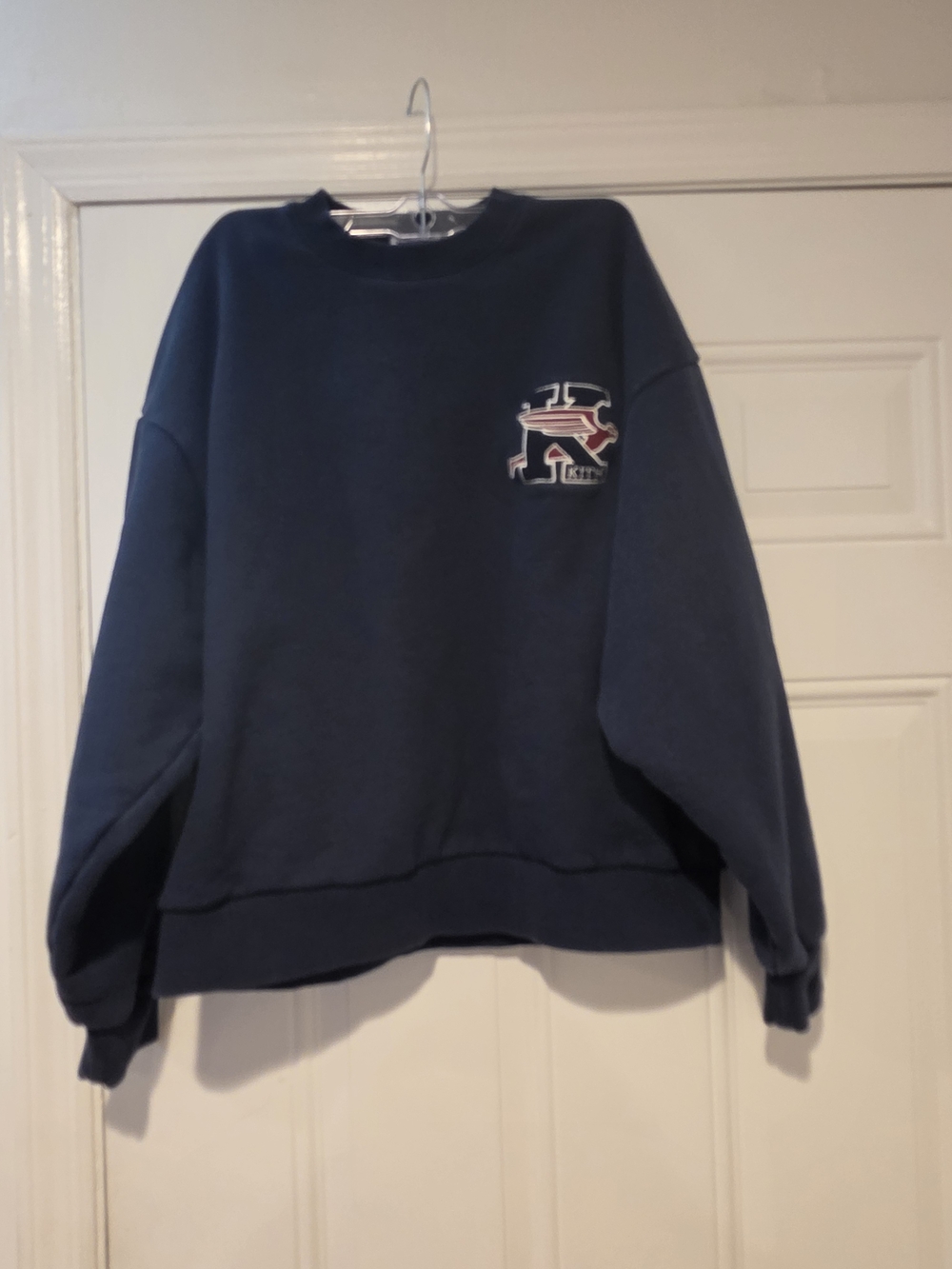 Kith Navy Crewneck with Small Chest Logo